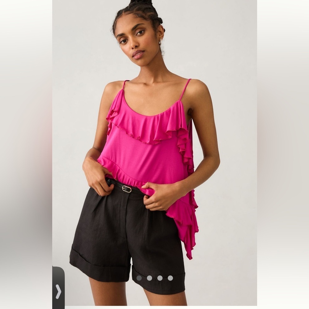 Anthropologie NWT Asymmetrical Ruffle Cami size XS.